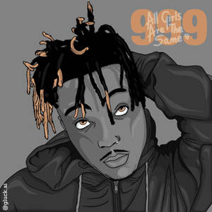 Juice Wrld Cartoon Image Wallpaper