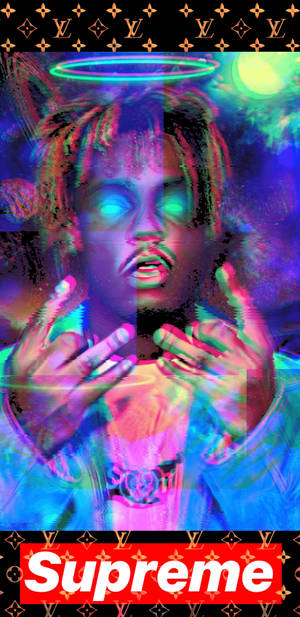 Juice Wrld Glowing Eyes Phone Wallpaper