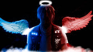 Juice Wrld With Angel Wings Wallpaper