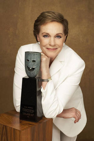 Julie Andrews With Trophy Wallpaper