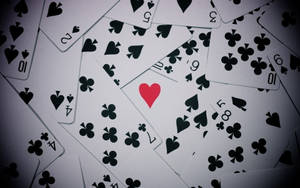 Jumbled Heart Playing Cards Chaos Wallpaper