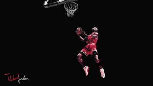 Jump With Style In Red Jordan Wallpaper