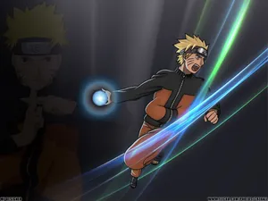 Jumping Into The Air Rasengan Wallpaper