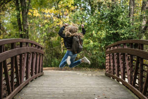 Jumping On A Bridge Wallpaper