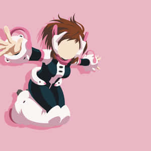 Jumping Uraraka Aesthetic Wallpaper