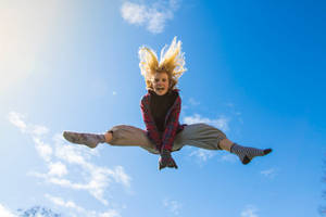 Jumping With A Split Wallpaper