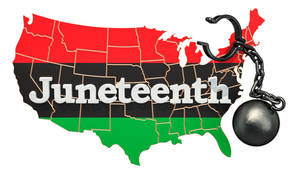 Juneteenth Ball And Chain Illustration Wallpaper