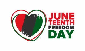 Juneteenth Heart Illustration Wallpaper