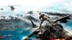 Just Cause 1 Plane Chase Above Seas Wallpaper