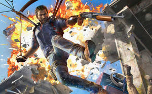 Just Cause 2 Parachute Scene Wallpaper