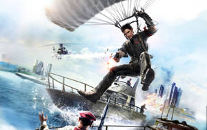 Just Cause 2 Rico Rodriguez Parachute Wallpaper