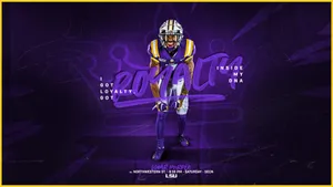 Justin Jefferson Royalty Poster Wallpaper