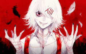 Juuzou Suzuya Ready For Battle In Tokyo Ghoul Wallpaper