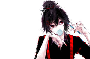 Juuzou Tokyo Ghoul 4k Blowing Bubbles Wallpaper