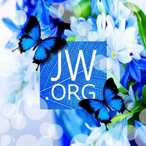 Jworg On Blue Square Leaf Wallpaper