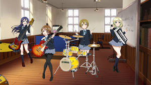 K-on Music Jam In School Wallpaper