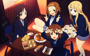 K-on Tea Time At School Wallpaper