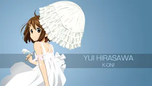 K-on Yui Hirasawa White Dress Wallpaper Wallpaper