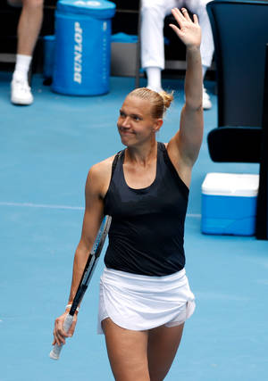 Kaia Kanepi Waving Wallpaper