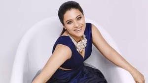 Kajol Fancy In Navy Blue Wallpaper