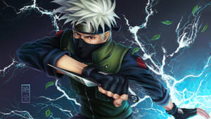 Kakashi 4k Lightning Backdrop Wallpaper