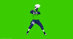 Kakashi 4k Ninja Green Stance Wallpaper