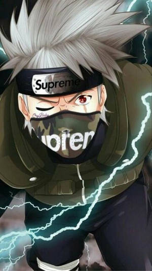 Kakashi Hatake Supreme Camouflage Design Mask Wallpaper