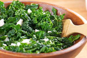 Kale With Mozzarella Cheese Wallpaper