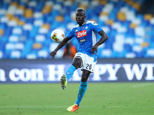 Kalidou Koulibaly Kick Ball Wallpaper