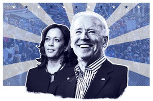 Kamala Harris And Joe Biden Artwork Wallpaper