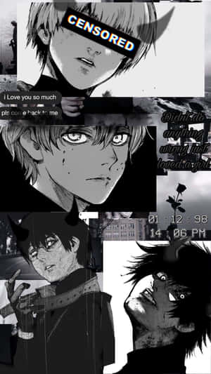 Kaneki Sad Aesthetic Black And White Wallpaper