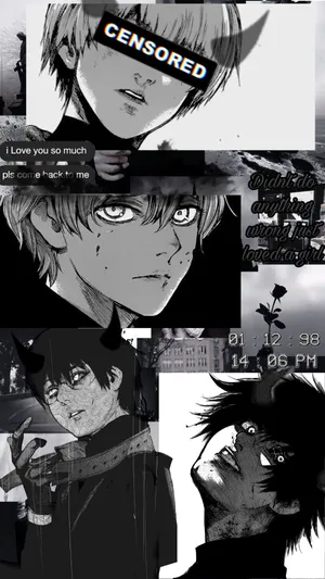 Kaneki Sad Aesthetic Black And White Wallpaper