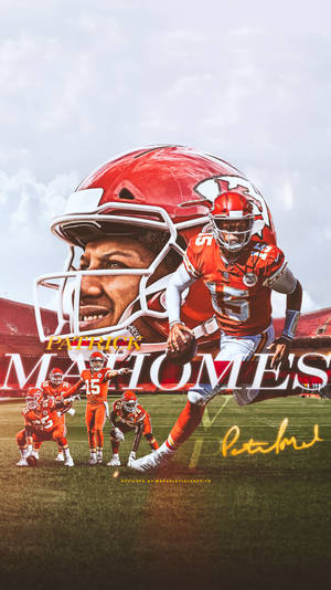 Kansas City Chiefs Quarterback And Explosive Playmaker Patrick Mahomes Wallpaper