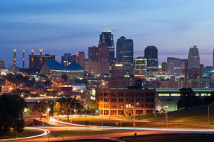 Kansas City Dusk Cars Wallpaper