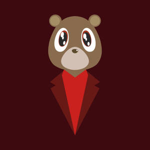 Kanye West Bear Maroon Aesthetic Wallpaper