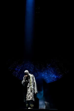 Kanye West Dressed Head To Toe In All-red Performing At 2013’s Yeezus Tour. Wallpaper