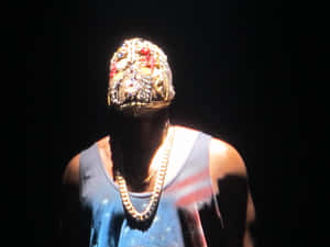 Kanye West Taking The Stage On Yeezus Tour Wallpaper