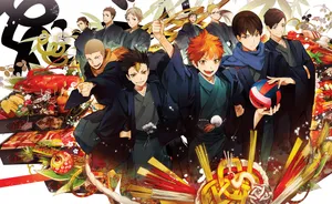 Karasuno High Haikyuu Teams In Montsuki Wallpaper
