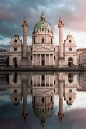 Karlskirche Church Vienna Austria Wallpaper
