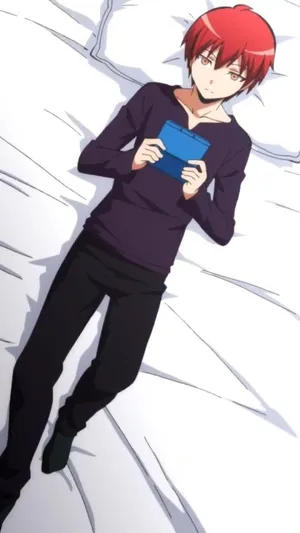 Karma Akabane Playing Gameboy Wallpaper