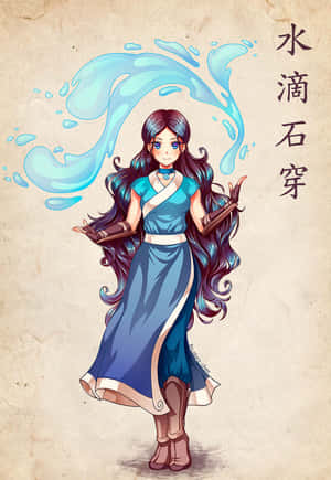 Katara Waterbending Mastery Art Wallpaper