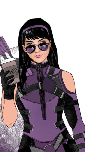 Kate Bishop Hawkeye Sketch Art Wallpaper