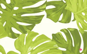 Kate Spade Desktop Hd With Watercolor Leaves Wallpaper