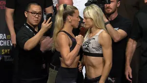 Katlyn Chookagian Intense Face-off Wallpaper