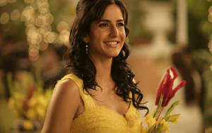 Katrina Kaif In Yellow Dress Wallpaper