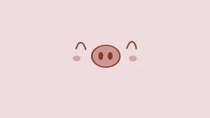 Kawaii Aesthetic Pig Computer Wallpaper