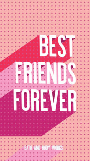 Kawaii Best Friend Forever Typography Wallpaper