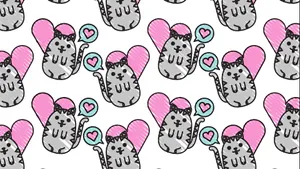 Kawaii Cat Laptop Wallpaper