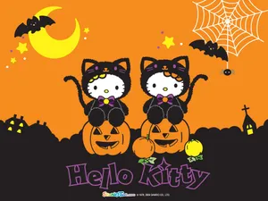 Kawaii Halloween Two Hello Kitty Wallpaper