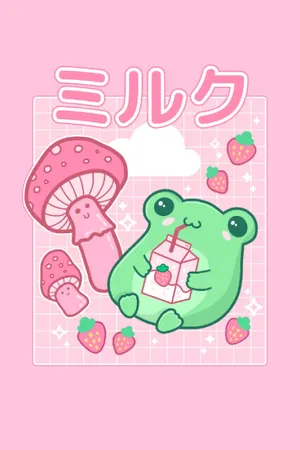 Kawaii Japanese Character Posing In A Trendy Outfit Wallpaper